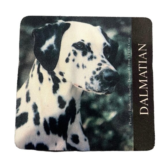 Vintage Canine Coasters Dalmatians Set of 4 Matching 4” Non-Skid Rubber Coasters - Picture 3 of 7
